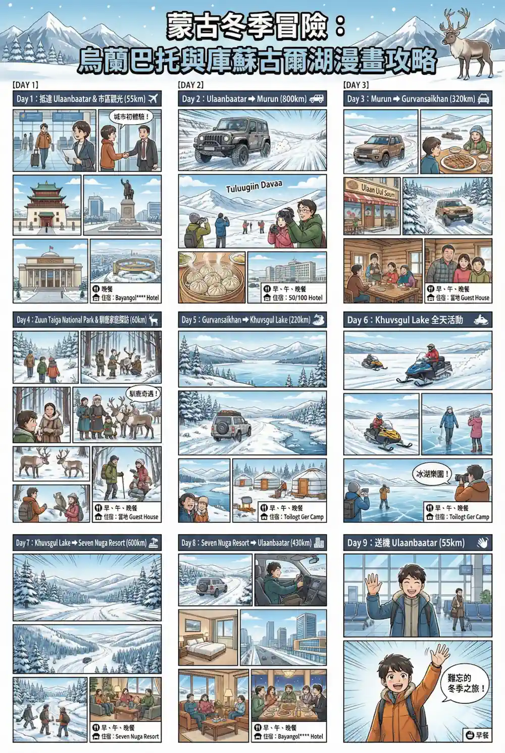 蒙古國冬日小包團｜9日深度遊行程