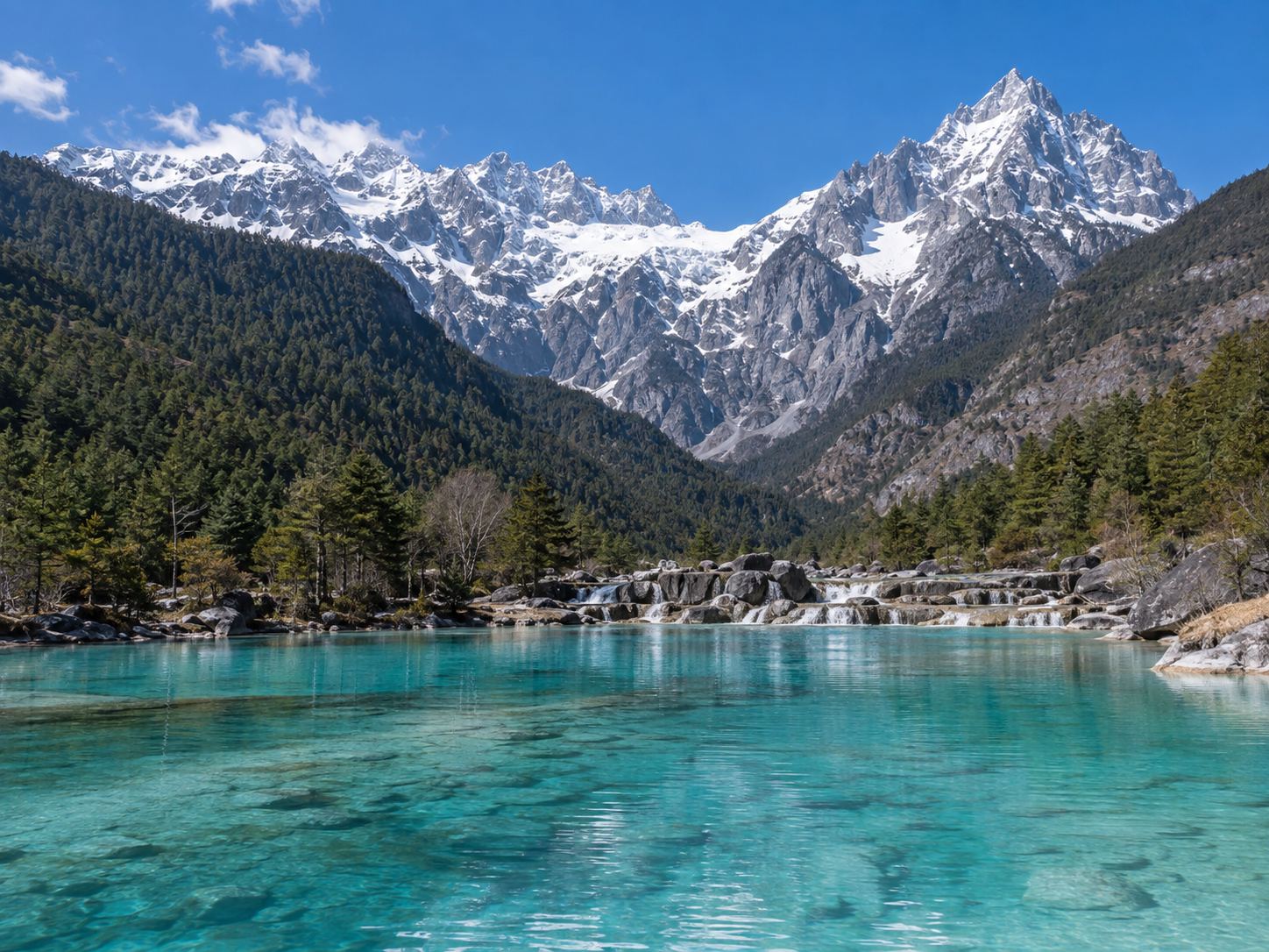 麗江玉龍雪山與藍月谷風景